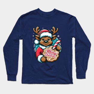 Merry Christmoose Moose Christmas 2024 Long Sleeve T-Shirt